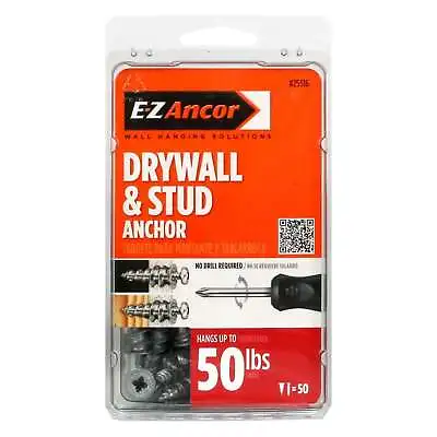 E-Z ANCOR 25316 Stud Solver 1-1/4-in Zinc-Plated Phillips Drywall Anchors 50-pk • $17.05