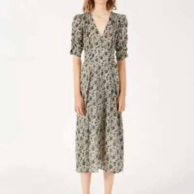 Masscob Floral Print Martis Midi Dress In Onix Size Large • $124.99