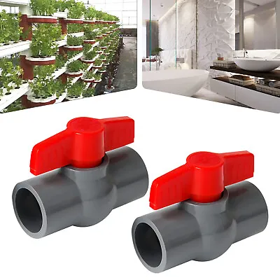 2PCS PVC Ball Valves 2 Inch Inner Hole T-shaped Handle Water Air Liquid Valve • $12.82