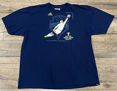 2016 Adidas Seattle Sounders FC MLS CUP Champions MVP Stefan Frei XXL 2XL Shirt • $31.99