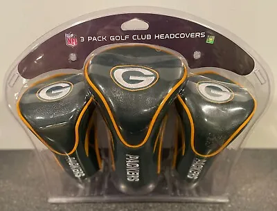 Green Bay Packers Football Team Golf Contour Club Wood Headcovers 3 Pack NFL NEW • $44.99