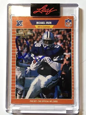 2023 Leaf Pro Set Michael Irvin On Card Auto Pro Set Buyback Rookie 1/23 • $40