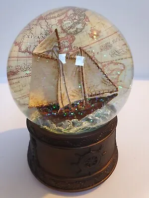 Sailing Boat Musical Waterglobe 25101 Collectable Gift Decorative • £23.99