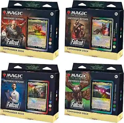 Fallout Commander Deck Set Of 4 - MTG Magic The Gathering - Brand New - In Stock • $165.95