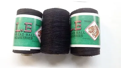 100% Cotton Heavy Duty Black Threads For Leather Tent Canvas Flag Tent Repair UK • £35.99