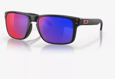 Oakley Holbrook Sunglasses Matte Black Positive + Red Iridium Oo9102-36 • $95