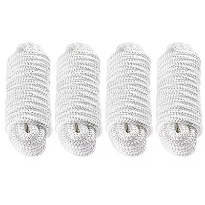 $21.59 • Buy 4 Pack 1/2 Inch 20 FT Boat Dock Line Double Braid Nylon Mooring Rope Marine Rope