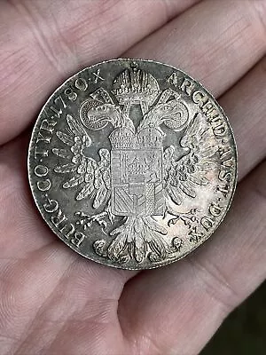 Austrian Empire 1780 -Maria Theresa One Thaler .833 Silver Coin • £38.99