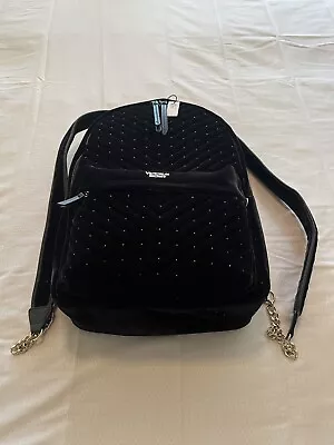 Victoria Secret Black Velvet Velour Backpack.brand New. • $54.99