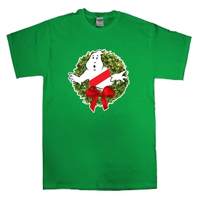$15.99 • Buy Ghostbusters Wreath Merry Christmas Xmas Ugly Sweater T-shirt  S-XXXXXL