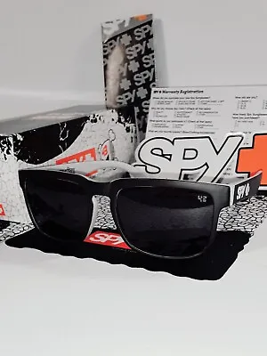 SPY Helm Matte Black & White Sunglasses Men Women Ken Block Pouch  • $21.99