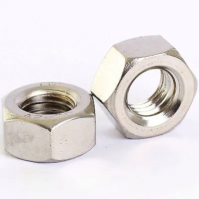 10 Pack Stainless Hexagon Hex Full Nuts M1.6 M2 M2.5 M3 M3.5 M4 M5 M6 M8 M10 M12 • £2.87