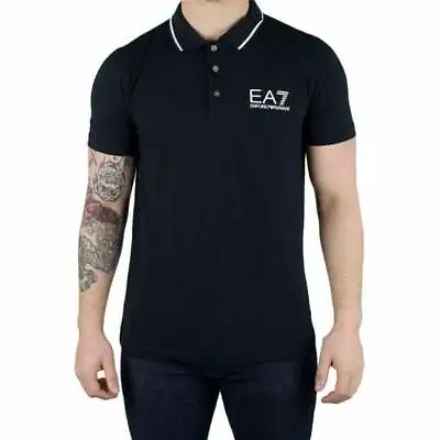 EA7 Core Polo Shirt Black XS TD024 NN 04 • £47.99