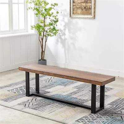 72  Brown Modern Kitchen Sturdy Solid Wood Dining Table Bench For 6-10 Person • $132.99