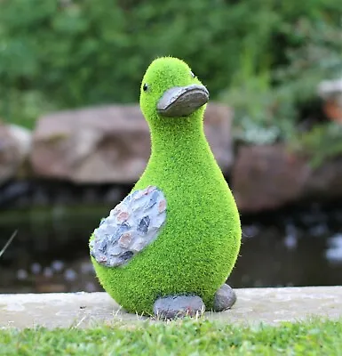 £13.45 • Buy Garden Ornament Duck Chicken Animal  Flocked Grass Effect Outdoor Sculpture 