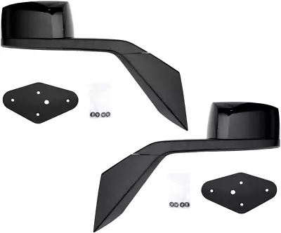 Black Hood Mirrors Truck Assembly Right And Left Side For Volvo VNL 2000-2015 (C • $121.99