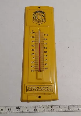 Vintage 1993 Sun Journal Newspaper Maine Advertising Large Metal Thermometer • $49.99