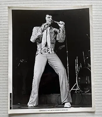 Elvis Metro Goldwyn Mayer Promo Photgraph 1972 Writing On Back 8 X 10 • $9.99