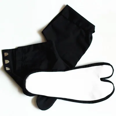 Indoor Tabi Shoes Japanese Kimono Ninja Martial Arts Boots Geta Socks Black New • $36.99