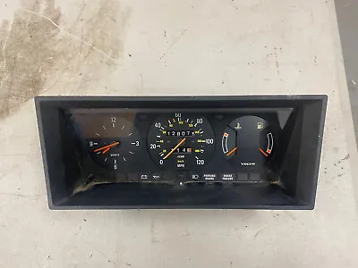 1983-85 Volvo 240 TURBO R0980 Gauge Instrument Cluster 128075 Cable OEM #2025E • $164.99