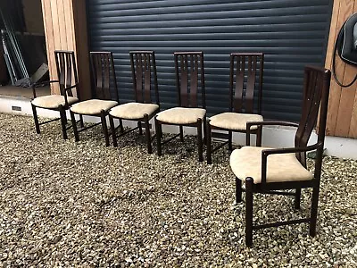 6 Rosewood Danish Designer Vintage Retro Mid Century Dining Chairs M4650A • £95