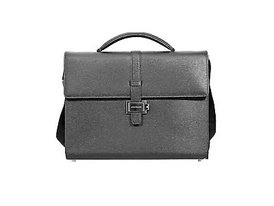 Mont Blanc Mens $1255 Westside Black Leather Briefcase Newwtag #114678 Germany • $1150