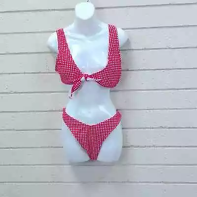 Zaful Red Gingham Bikini M NWT • £19