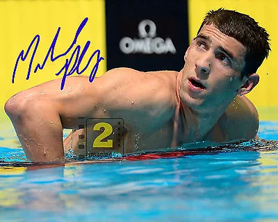 Michael Phelps American Swimmer 10 X 8  Signed Color PHOTO REPRINT • $11.99