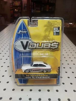 Jada Vdubs 1965 Volkswagen Vw 1600 Tl Fastback Silver 1:64 Wave3 W3    • $19.95