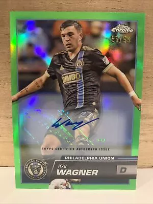 Kai Wagner 2023 Topps Chrome MLS Green Refractor Autograph Auto /99 • $1.25