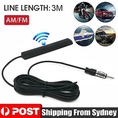 Hidden Antenna Radio Stereo AM FM Stealth For Vehicle Car Truck Black AU Stock • $7.44