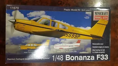 Beechcraft F33 Bonanza 1/48 Scale NIB Kit# 11670 Minicraft Model Kits • $68.51