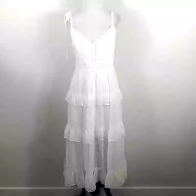 Marchesa Notte White Swiss Dot Dress Size 4 NEW • $475