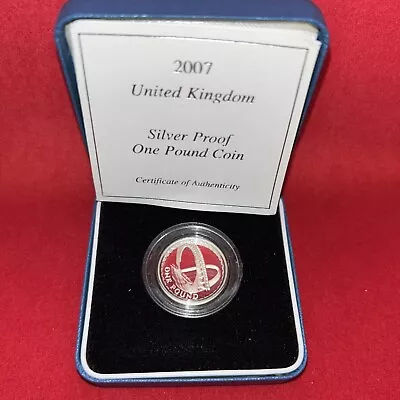 UK 🇬🇧 Coin £1 Pound 2007 Silver Proof Millennium Bridge Box CoA Gateshead • £39.93