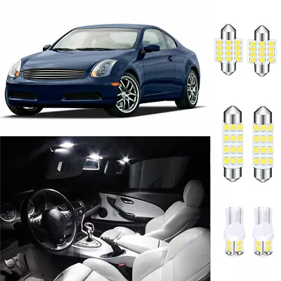 11pcs 6000K White LED Interior Lights Package Bulb For 2003-2006 Infiniti G35 • $11.98