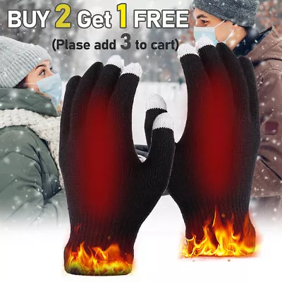 Electric USB Heated Gloves Winter Touchscreen Mittens Knitting Hand Warmer  • $8.69