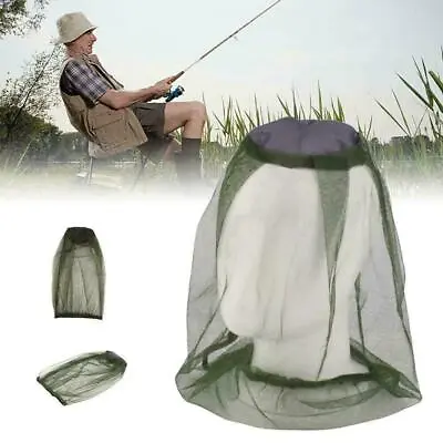 Camping Mosquito Bug Bee Insect Mesh Net Hat Travel Protection New Cap Head G8D7 • £3.10