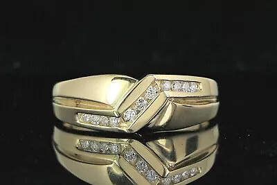 1.90 Ct Round Cut Diamond Simulated 925 Silver Gold Finish Men Wedding Band Ring • $118.98