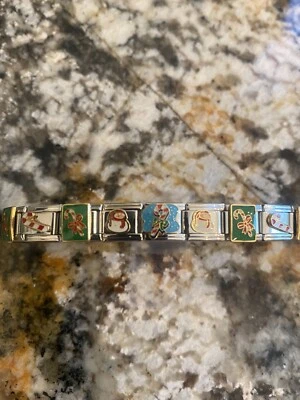 $6 • Buy 20 Charm Christmas Candy Cane Bracelet New