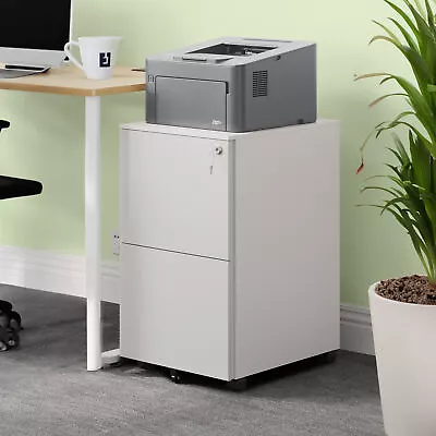 2-Drawer File Cabinet With Lock Office Vertical Metal Filing Cabinet Under Desk • $107.59