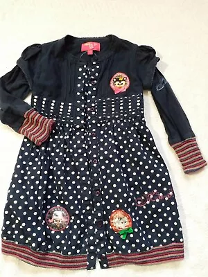 Min Pi Spottie Long Sleeve Dress Age 4. Good Condition. UK POST ONLY • £15