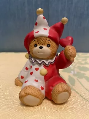 Vintage Lucy & Me Court Jester Bear Lucy Riggs 1984 Red & White With Hearts • $13.95