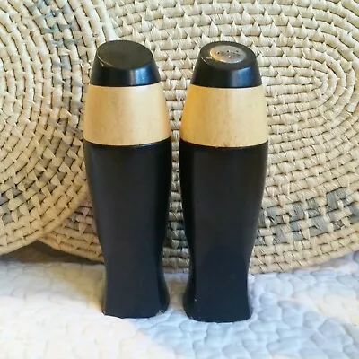 Vintage MR. DUDLEY Wood Black Light Tone Salt Shaker Pepper Mill Grinder Mid Cen • $12.70