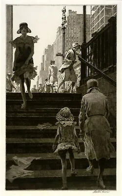 Subway Steps : Martin Lewis : 1930 :  Archival Quality Art Print • $57.95