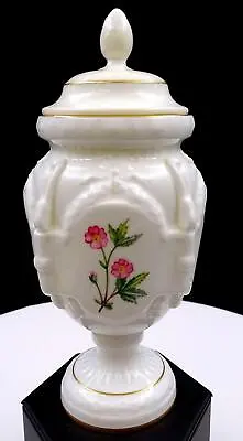 Minton England Floral And Gold Embossed 7 3/8  Lidden Urn Vase • $19.97