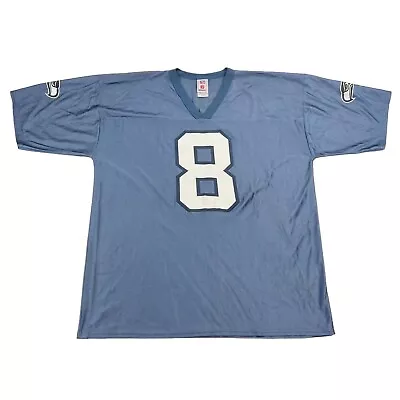 Vintage Matt Hasselbech Seattle Seahawks #8 Blue Jersey Mens XL • $22.95