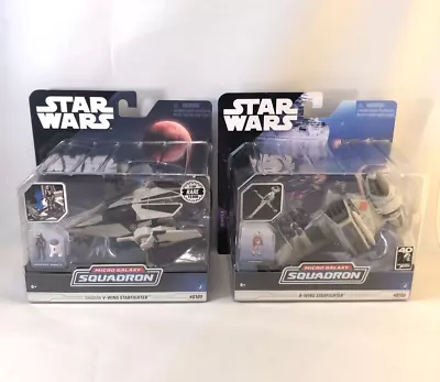 Lot Of 2 Star Wars Micro Galaxy Squadron #0106 B-Wing & #0109 Shadow V-Wing Rare • $48