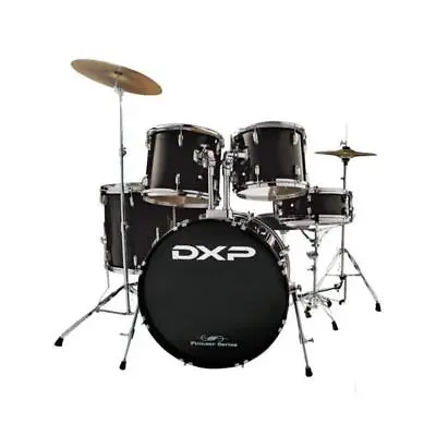 DXP TX04PB Pioneer Drum Kit With Cymbals And Stool - Black Finish • $667.95