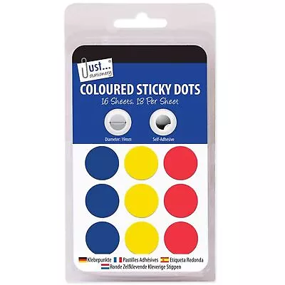 500+ COLOURED STICKER DOTS 19mm Journal Diary Calendar Adhesive Organiser Label • £3.39