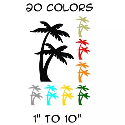 Palm Tree Sticker Vinyl Decal Tropical Island Beach Ocean Wall Car Window • £1.70